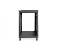 16U AVS rack, 780 x 507 x 460 mm threaded mounting holes, castors, black