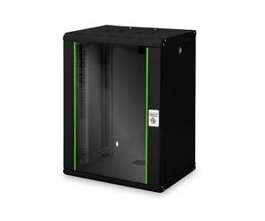 16U wall mounting cabinet, Unique 820x600x450 mm, color black (RAL 9005)