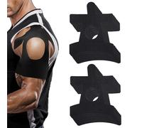 16uds Cintas Kinesiológicas para Hombro, Precortadas Impermeables y Transpirables Elásticas para Deporte Aliviar el Dolor Dar Soporte Muscular y Mejorar la Estabilidad Atlética (Negras)