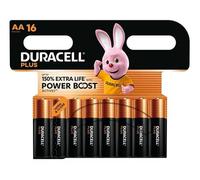 16X Duracell AA Plus Power Boost: hasta un 150% de Vida útil Adicional (1 blíster de 16 Pilas) 16 Pilas AA (LR6/MN1500)
