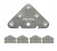 16x escuadras metálicas, placas de refuerzo traseras, unión y fijación, para muebles armarios estanterias cómodas marcos.