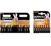 16X Pilas Duracell AA + AAA Plus Power Boost (1 blíster de 8 AA 150% más largas + 1 blíster de 8 AAA 100% más largas) 16 Pilas (LR6/MN1500 + LR03/MN2400)