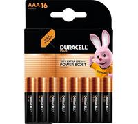 16X Pilas Duracell AAA Plus Power Boost, hasta un 100% más de duración (1 blíster de 16 Pilas) 16 Pilas AAA (LR03/MN2400)