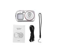 16x Zoom Dual Screen 72MP HD Camera with MP3 Player Function and Auto Focus for Kids - Silver