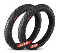 16x1.95 Neumático para Bicicleta de 16 Pulgadas BMX y Ciudad | 16-1.95 Repuesto con Dibujo de Bloques con 16 1.95 Lateral Reforzado 420 kPa Carga Máxima(2PC)