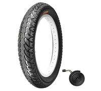 16x2.5 Neumático Bici Eléctrica con Dibujo Nieve Antipinchazos 16-2.5 Juego Neumático + Cámara con Válvula Schrader y 16 2.5 Neumático Fat Bike Duradero Solo para Bicis Eléctricas