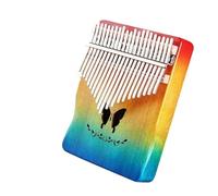 17/21 Tecla Kalimba Caoba Pulgar Piano Colores Del Arco Iris Portátil Dedo Piano Instrumentos Musicales Piano De Dedos(21 Key)