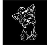 17,3 Cm X 12,2 Cm, Pegatinas Para Coche, Perro, Cachorro, Perro, York, Calcomanías Con Base De PVC, Pegatinas Para Coche, Lindas Y Divertidas Ventanas Para Perros