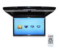 17.3In Montaje en el Techo Monitor Abatible hacia Abajo,Monitor abatible para coche,Monitor panorámico de alta resolución 1920 * 1080p,Compatible con entradas TF/USB/SD/HDMI,Black