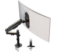 17-40" Soporte para Monitor de Escritorio - Carga máx. 12 kg, Brazo de Monitor con Resorte de Gas y Poste para Pantallas, inclinable, orientable, rotación 360° para Oficina y Gaming, VESA 75/100 mm