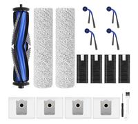 17 Accesorios para ECOVACS DEEBOT T80 Omni,1 Cepillo Principal 4 Filtros 4 Cepillos Laterales 2 Rodillos de Limpieza 4 Bolsas de Polvo 1 Cepillo de Limpieza 1 Destornillador