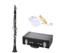 17 Clave Abdominales Clarinet BB Cupronickel Chapado En Níquel Con Guantes De Tela De Limpieza Instrumento De Viento De Madera Clarinetes