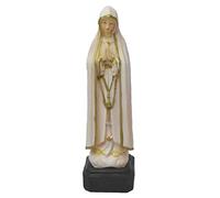 17 cm Figura Virgen de Fátima Estatua de la Virgen María Modelo Estatua de Jesús católico Nuestra Señora de Fátima Cristo Adorno de Jesús Cruz religiosa Decoración