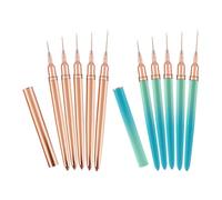 17 cm Na-il Art Brushes 10 piezas de pinceles de uñas de nailon para el pelo Na-il Art Liner Brush Detalle de dibujo de uñas herramientas de punteado Na-il Art Design Pincel de pintura para