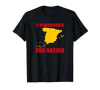 17 comunidades, una nación - Península, Baleares y Canarias Camiseta gráfica económica