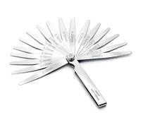 17 Cuchillas Medidor de Espesor, 0.02-1.00 mm Medidor de Espesor Plegable, Conjunto de Cuñas de Medición de Acero para la medición de espacio libre Ancho/Espesor tamaños