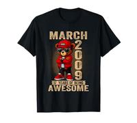 17 de Marzo Cumpleaños Hombres Mujeres 2009 Impresionante Oso de Peluche Camiseta