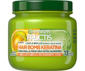 ¡17% DTO! Fructis Hair Bomb Keratina Mascarilla Capilar Liso - Brillo 320 ml