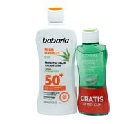 ¡17% DTO! Pack Leche Protectora Sensible SPF50+ + Bálsamo After Sun Efecto Hielo 200 ml