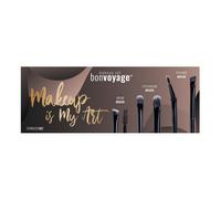 bonvoyage Essentials, Set de Brochas de Maquillaje para Ojos, Incluye 5 Brochas para Sombras de Ojos, Cejas y Delineado para una Fácil Aplicación del Maquillaje, Makeup is my Art