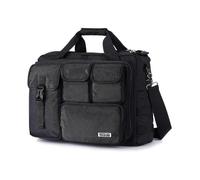 17 Inch Men's Military Laptop Messenger Bag Multifunction Tactical Briefcase Computer Shoulder Handbags Pilot Bag, Black Tw