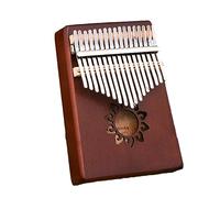 17 instrumentos musicales de piano de pulgar llave, cuerpo de caoba de piano de dedo instrumento musical fácil de aprender con tuning martillo instrucción para el re A