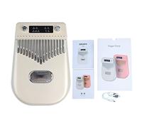17 Keys Electronic Smart Kalimba Thumb Piano Instrumento musical portátil con partituras para niños para adultos principiantes (Oro)