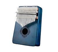 17 Keys Kalimba Thumb Piano Finger Piano Instrument Mahogany Handguard Piano De Pulgar(Blue1)