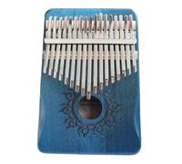 17 Keys Kalimba Thumb Piano Mahogany Body Musical Instrument Piano De Pulgar(Blue,A)