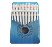 17 Keys Kalimba Thumb Piano Mahogany Body Musical Instrument Piano De Pulgar(Blue,B)