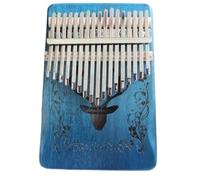 17 Keys Kalimba Thumb Piano Mahogany Body Musical Instrument Piano De Pulgar(Blue,C)