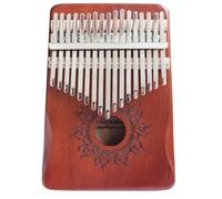17 Keys Kalimba Thumb Piano Mahogany Body Musical Instrument Piano De Pulgar(Brown,A)