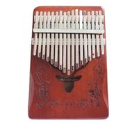 17 Keys Kalimba Thumb Piano Mahogany Body Musical Instrument Piano De Pulgar(Brown,C)