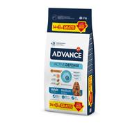 17 kg (14 + 3 kg ¡gratis!) Advance Active Defense Medium Adult Pollo y Arroz pienso para perros