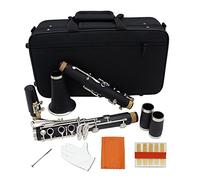 17 Llave BB Plana Clarinete Niquelado Exquisito Con Guantes De Limpieza Instrumentos Musicales Clarinetes