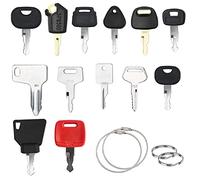 17 llaves de encendido de repuesto, juego de llaves para maquinaria de construcción, llave de encendido, juego universal para JCB, Komatsu, Yanmar, Kobelco, Volvo, Bobcat, Takeuchi, Liebherr, HITACHI