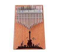 17 llaves pulgar piano para niños adultos principiantes profesional, makogany wood 12 diseño estilos kalimba mbira sanza con instrucción de estudio y afinar martillo (Color : Guitar)