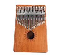 17 llaves pulgar piano para niños adultos principiantes profesional, makogany wood 12 diseño estilos kalimba mbira sanza con instrucción de estudio y afinar martillo (Color : Sun)