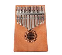 17 llaves pulgar piano para niños adultos principiantes profesional, makogany wood 12 diseño estilos kalimba mbira sanza con instrucción de estudio y afinar martillo (Color : Mahogany)