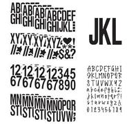 17 números, símbolos, pegatinas de letras, pegatinas de números resistentes al agua, pegatinas de letras negras, pegatinas de números grandes, pegatinas decorativas para manualidades, diferentes