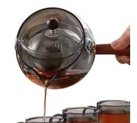 17 Ounce Glass Teapot with Removable Infuser, Rotatable Heat-Resistant Safe Pitcher, Premium Clear Glass Steeper for & Loose Leaves, Easy Clean Dishwasher Safe