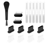17 Pack Antipolvo USB-C y Cubierta para Altavoz de Teléfono, Wefaly Tapa Protectora para USB-C Pegatina de Malla Antipolvo Funda Antipolvo para Atavoz de Teléfono y Tapa Antipolvo para iPhone 16/15
