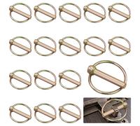 17 pasadores plegables con anillo, conectores plegables, M8, pasador de seguridad, pasador anular galvanizado, pasador plegable, perno de horquilla, para tractor colgante
