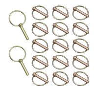 17 pasadores plegables con anillo, juego de pasadores plegables M8, surtido de pernos, aleta plegable, pasador de sujeción rápida, pasador de retención, pernos de bloqueo para tractor colgante
