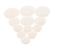 17 Piezas Almohadilla de cuero para clarinete teclados de clarinete B Pads de clarinete plano universal llave sintió Herramienta de reparación de clarinetes cojines de saxo blanco