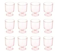 17 Piezas de Vasos Rosas, Vasos para Fiestas - 150ml Redondos para Postres, Mousse, Helado, Pudín, y Bebidas, Ideales para Fiestas, y Decoraciones , Vajilla Elegante, Vajilla Reutilizable