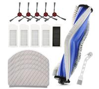 17 Piezas Repuesto Accesorios para Ecovacs Deebot N20/N20 Plus/N20 Pro Plus Robot Aspirador Recambios con 1 Cepillo Principal,5 Cepillo Lateral,5 Filtro Hepa, 5 Paños Fregado,1 Cepillos Herramientas