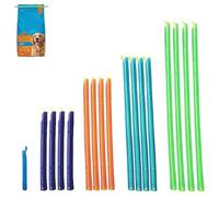 17 piezas Sealing Sticks en 5 tamaños, Reutilizable, estanque al aire y resistente a la humedad para alimentos frescos, aperitivos e ingredientes de cocina, pinzas para bolsas de alimentos
