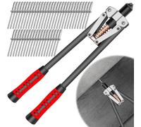 17" Remachadora, Remachadora Manual Set que incluye 100 Remaches 2,4|3,2|4,0|4,8 mm Alicates para Remaches Manuales Profesionales para Remaches Acero Inoxidable y Aluminio
