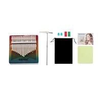 17 Teclas Kalimba Caoba Pulgar Piano Mbira Teclado Instrumento Arco Iris
